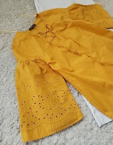 Primark boho vezena bluza u oker boji. Materijal 100% Coton ______ na lalafo.rs — 4 Primark boho vezena bluza u oker boji. Materijal 100% Coton ______ — 4