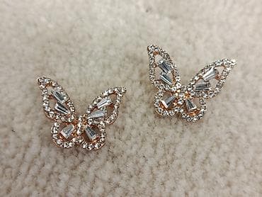 Earrings: Nove leptir minđuše sa cirkonima, oba para 300 ili posebno po 200 at lalafo.rs — 6 Earrings: Nove leptir minđuše sa cirkonima, oba para 300 ili posebno po 200 — 6