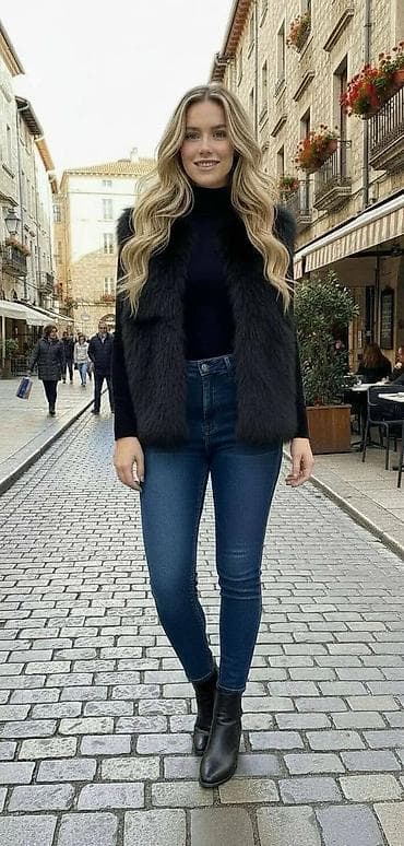 Ženski prsluk od veštačkog krzna – bez rukava, ravnog kroja, mekane i na lalafo.rs — 4 Ženski prsluk od veštačkog krzna – bez rukava, ravnog kroja, mekane i — 4