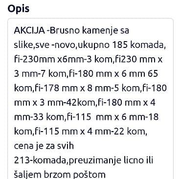 Clamps: Akcija- kamenje za brusilice,novo,u opisu karakteristike, za više at lalafo.rs — 2 Clamps: Akcija- kamenje za brusilice,novo,u opisu karakteristike, za više — 2