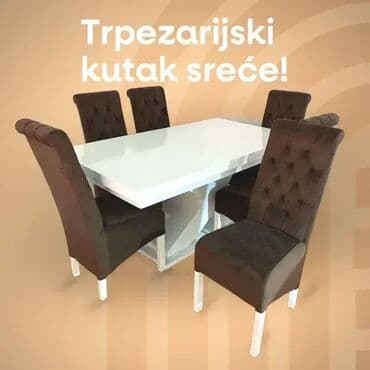 🍽 TRPEZARIJSKI STO I STOLICE – KLASIČNA ELEGANCIJA! 🍽 ✔ Savršen za na lalafo.rs 🍽 TRPEZARIJSKI STO I STOLICE – KLASIČNA ELEGANCIJA! 🍽 ✔ Savršen za