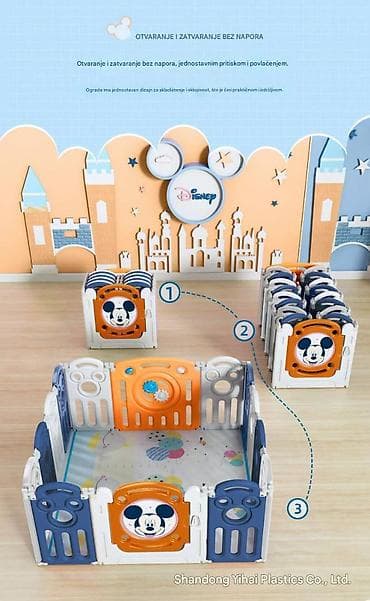 Dečja sigurnosna ogradica – Disney motivi (Mickey) - Modularna na lalafo.rs — 6 Dečja sigurnosna ogradica – Disney motivi (Mickey) - Modularna — 6