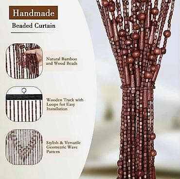 Zavesa od drvenih perli – dekorativna i praktična Dimenzije: 195 cm x na lalafo.rs — 5 Zavesa od drvenih perli – dekorativna i praktična Dimenzije: 195 cm x — 5