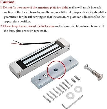 Elektromagnetna brava za vrata – komplet sa pločom i nosačima 180KG na lalafo.rs — 3 Elektromagnetna brava za vrata – komplet sa pločom i nosačima 180KG — 3