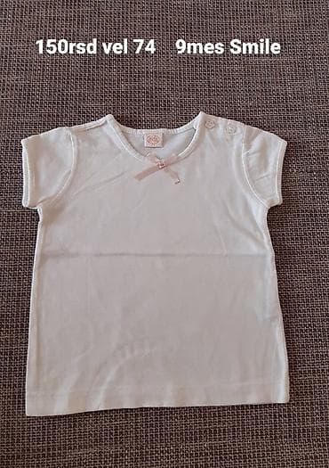 Bebi majica kratkih rukava – Smile - Boja: bela - Veličina: 74 (oko 9 na lalafo.rs — 1 Bebi majica kratkih rukava – Smile - Boja: bela - Veličina: 74 (oko 9 — 1