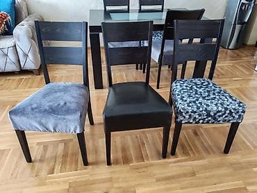 Ormari: 6 stolica tamno braon boje. Stolice imaju navlake, koje mogu da se na lalafo.rs — 2 Ormari: 6 stolica tamno braon boje. Stolice imaju navlake, koje mogu da se — 2