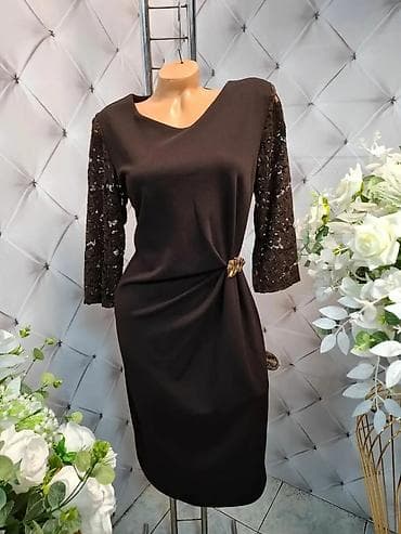 Elegantna ženska haljina do kolena, klasične linije sa diskretnim na lalafo.rs — 2 Elegantna ženska haljina do kolena, klasične linije sa diskretnim — 2