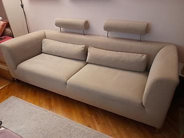 Trosed sa naslonima za glavu – bež, moderan dizajn - Prostran trosed na lalafo.rs — 2 Trosed sa naslonima za glavu – bež, moderan dizajn - Prostran trosed — 2