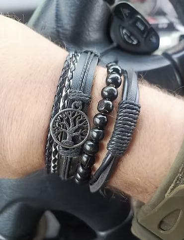 Muški poklon set – ručni sat + 3 narukvice - Elegantni kvarcni sat sa na lalafo.rs — 4 Muški poklon set – ručni sat + 3 narukvice - Elegantni kvarcni sat sa — 4