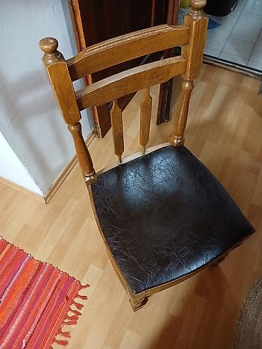 Table legs: Okrugli drveni trpezarijski set – sto i 4 stolice - Materijal: puno at lalafo.rs — 3 Table legs: Okrugli drveni trpezarijski set – sto i 4 stolice - Materijal: puno — 3