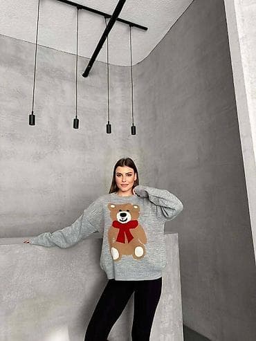 Ženski pleteni džemper sa motivom medvedića - Model: klasičan džemper na lalafo.rs — 2 Ženski pleteni džemper sa motivom medvedića - Model: klasičan džemper — 2