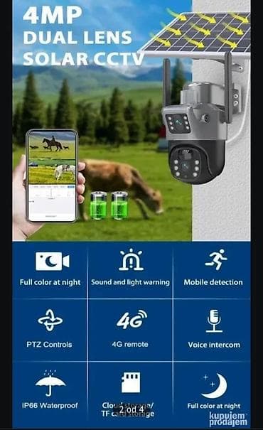 Electronics: 03. Nadzorna Dvostruka Solarna Kamera 4G Vaša Savršena Sigurnosna at lalafo.rs — 2 Electronics: 03. Nadzorna Dvostruka Solarna Kamera 4G Vaša Savršena Sigurnosna — 2