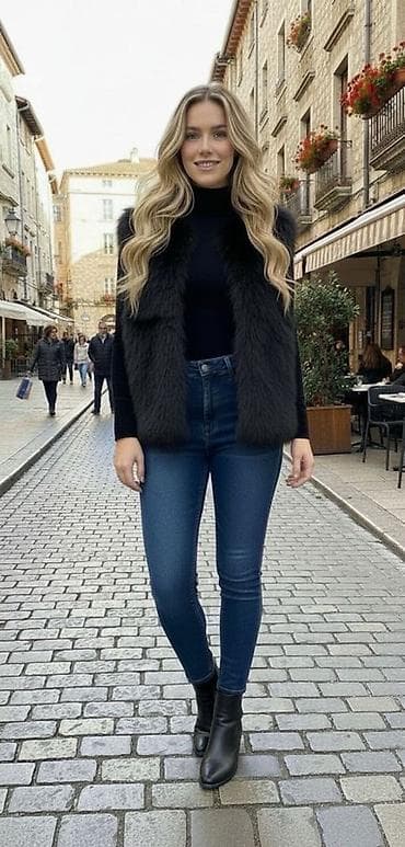 🌟Ženska prsluk od veštačkog krzna – bez kopčanja, ravnog kroja, dužine na lalafo.rs — 3 🌟Ženska prsluk od veštačkog krzna – bez kopčanja, ravnog kroja, dužine — 3