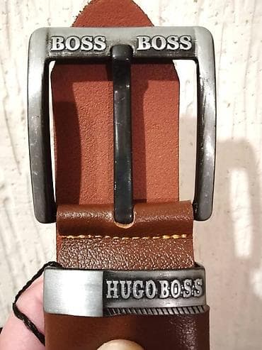 Novi muski kozni markirani kais Hugo Boss u braon boji. Zemlja porekla na lalafo.rs — 2 Novi muski kozni markirani kais Hugo Boss u braon boji. Zemlja porekla — 2