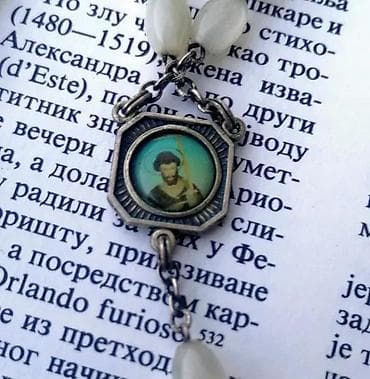 Antikne brojanice staklene perle Raspeće krst ogrlica Italy. Antikna at lalafo.rs — 7 Antikne brojanice staklene perle Raspeće krst ogrlica Italy. Antikna — 7