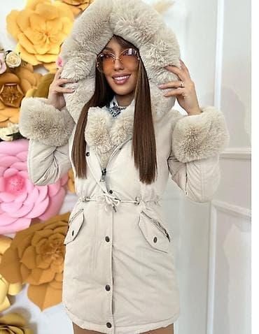 pantalone butiku ali: Ženska zimska parka sa krznom – bež/šampanj nijansa - Model do na lalafo.rs — 3 pantalone butiku ali: Ženska zimska parka sa krznom – bež/šampanj nijansa - Model do — 3