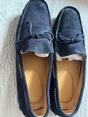 Zara muške teget mokasine od prevrnute kože,broj 44Made in na lalafo.rs — 3 Zara muške teget mokasine od prevrnute kože,broj 44Made in — 3