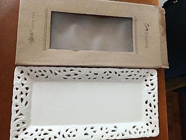 Porcelanski pravougaoni tanjir/poslužavnik sa dekorativnim na lalafo.rs — 2 Porcelanski pravougaoni tanjir/poslužavnik sa dekorativnim — 2