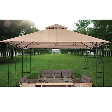 Zamensko platno za paviljon 3x3 m (300 x 300 cm) - Boja: svetlo bež - na lalafo.rs — 2 Zamensko platno za paviljon 3x3 m (300 x 300 cm) - Boja: svetlo bež - — 2