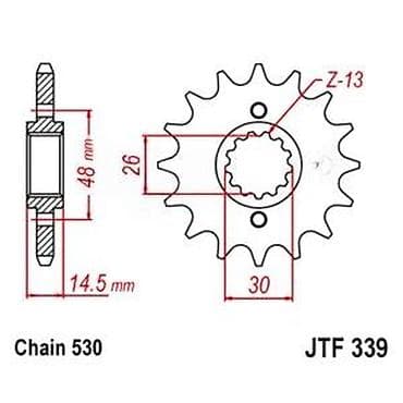 Prednji lančanik za motocikl – JTF339 - Tip: prednji lančanik na lalafo.rs Prednji lančanik za motocikl – JTF339 - Tip: prednji lančanik