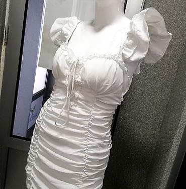 Predivna bela Namreškana haljina Odgovara Vel S M Divan model Jednom na lalafo.rs — 5 Predivna bela Namreškana haljina Odgovara Vel S M Divan model Jednom — 5