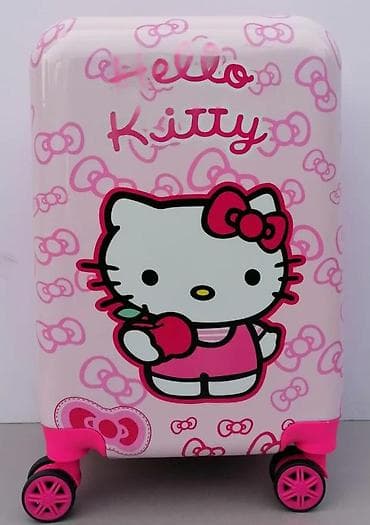 Travel suitcases and bags: Set kofera Hello Kitty – 2 kom - Dizajn: beli i roze koferi sa at lalafo.rs — 6 Travel suitcases and bags: Set kofera Hello Kitty – 2 kom - Dizajn: beli i roze koferi sa — 6