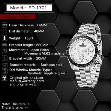 PAGANI DESIGN PD-1701 -Crni- Omega Speedmaster Moonwatch Potpuno nov na lalafo.rs — 8 PAGANI DESIGN PD-1701 -Crni- Omega Speedmaster Moonwatch Potpuno nov — 8