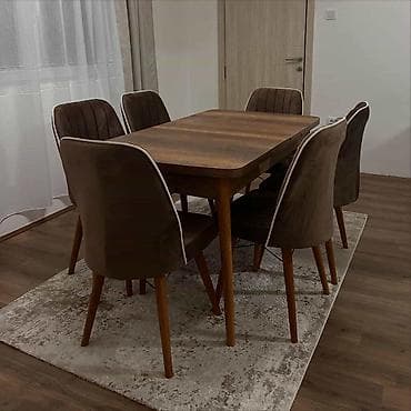 Sets of table and chairs: Akcija Trpezarijski set – sto i 6 stolica - Sto: pravougaoni, za 6 at lalafo.rs — 1 Sets of table and chairs: Akcija Trpezarijski set – sto i 6 stolica - Sto: pravougaoni, za 6 — 1