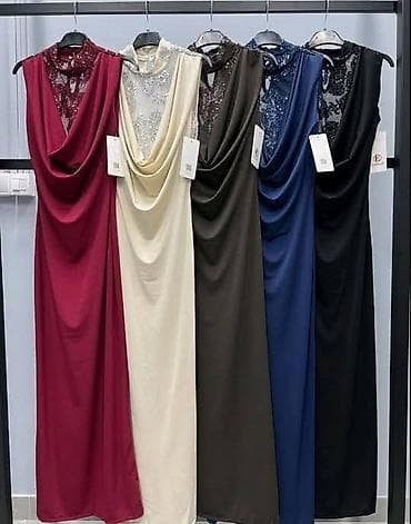 Elegantna duga haljina bez rukava sa čipkanim gornjim delom i visokim na lalafo.rs — 5 Elegantna duga haljina bez rukava sa čipkanim gornjim delom i visokim — 5