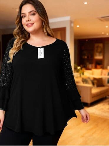 🔥Elegantna bluza sa ukrasnim rukavima – plus size Za punije Xxl 1999 na lalafo.rs 🔥Elegantna bluza sa ukrasnim rukavima – plus size Za punije Xxl 1999
