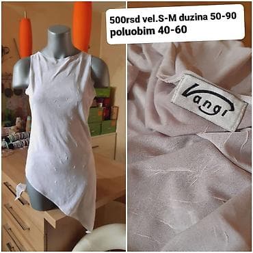 Bela ženska asimetrična majica bez rukava marke Vangi, veličine S-M na lalafo.rs — 1 Bela ženska asimetrična majica bez rukava marke Vangi, veličine S-M — 1