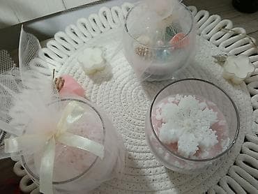 Dekorativne sveće u staklenim čašama – ručni rad - Elegantne čaše na lalafo.rs — 1 Dekorativne sveće u staklenim čašama – ručni rad - Elegantne čaše — 1