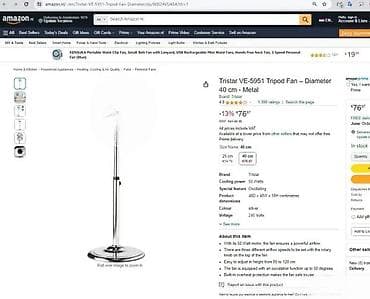 prsluk jaknica mango u: Tristar metalni podni ventilator – 40 cm - Prečnik elise: 40 cm (4 at lalafo.rs — 5 prsluk jaknica mango u: Tristar metalni podni ventilator – 40 cm - Prečnik elise: 40 cm (4 — 5