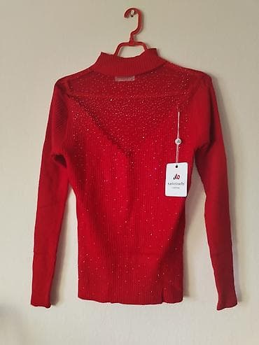 Crveni ženski džemper Ambitionfly Collection - Model: usko rebrasti na lalafo.rs — 1 Crveni ženski džemper Ambitionfly Collection - Model: usko rebrasti — 1