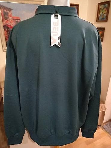 Novi muski duks sa kragnom u velikom broju Benx 5XL Zeleni na lalafo.rs — 5 Novi muski duks sa kragnom u velikom broju Benx 5XL Zeleni — 5