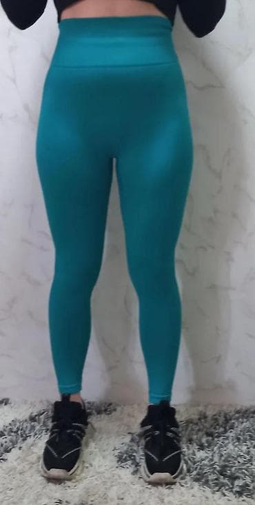 Leggings, Bike shorts: Ženske helanke tirkizne boje sa visokim strukom. Karakteriše ih at lalafo.rs — 8 Leggings, Bike shorts: Ženske helanke tirkizne boje sa visokim strukom. Karakteriše ih — 8