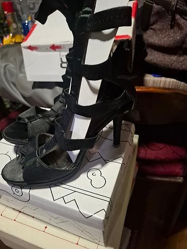 Elegantne ženske gladijatorke sandale u crnoj boji, sa visokom na lalafo.rs — 1 Elegantne ženske gladijatorke sandale u crnoj boji, sa visokom — 1