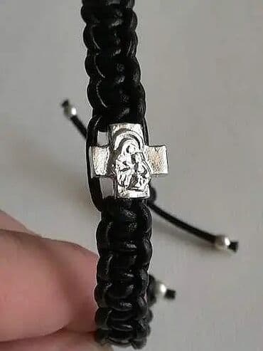 Podesiva narukvica, Handmade, Materijal: Koža, Srebro na lalafo.rs Podesiva narukvica, Handmade, Materijal: Koža, Srebro