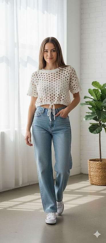 Krpani (heklani) kratki top sa vezivanjem - Materijal: mekani heklani na lalafo.rs Krpani (heklani) kratki top sa vezivanjem - Materijal: mekani heklani