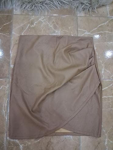 eko koza sa: Suknja u boji karamela/kamila, kroj sa preklopom napred (wrap efekat) na lalafo.rs — 1 eko koza sa: Suknja u boji karamela/kamila, kroj sa preklopom napred (wrap efekat) — 1