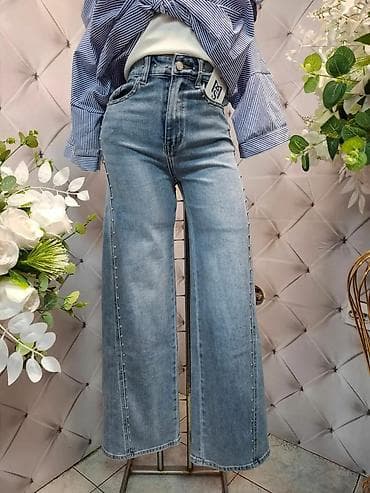 pantalone gina benotti: Ženske široke farmerke visokog struka i košulja - Kroj: široke at lalafo.rs — 2 pantalone gina benotti: Ženske široke farmerke visokog struka i košulja - Kroj: široke — 2