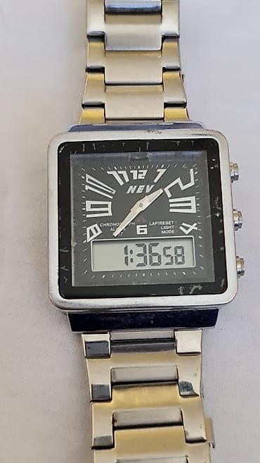 NEV hibridni ručni sat – analogno/digitalni - Kućište pravougaonog na lalafo.rs — 1 NEV hibridni ručni sat – analogno/digitalni - Kućište pravougaonog — 1