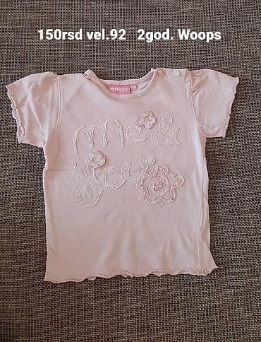 Dečija majica Woops, kratki rukav, svetloružičasta. Veličina: 92 (za na lalafo.rs — 1 Dečija majica Woops, kratki rukav, svetloružičasta. Veličina: 92 (za — 1