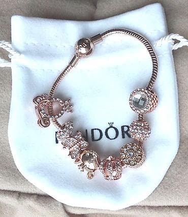 Roze Gold klao Pandora stil ukras za narukvice i ogrlice 144 Lep na lalafo.rs — 3 Roze Gold klao Pandora stil ukras za narukvice i ogrlice 144 Lep — 3