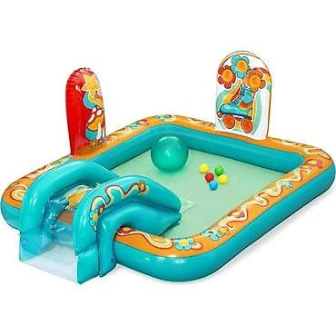 Pools and equipment: Dečiji naduvavajući bazen/igralica sa toboganom i lopticama - at lalafo.rs — 1 Pools and equipment: Dečiji naduvavajući bazen/igralica sa toboganom i lopticama - — 1