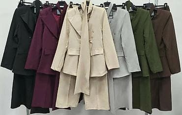 Ženski elegantni komplet – sako i široke pantalone - Krojen set sa na lalafo.rs — 6 Ženski elegantni komplet – sako i široke pantalone - Krojen set sa — 6