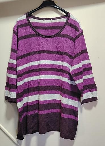 Ženska džemper-tunika sa prugama - Model: komotna tunika/džemper sa na lalafo.rs — 1 Ženska džemper-tunika sa prugama - Model: komotna tunika/džemper sa — 1