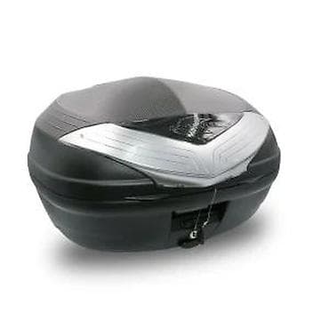 Moto kofer (top case) za skuter/motor – crno‑srebrni, aerodinamični at lalafo.rs — 2 Moto kofer (top case) za skuter/motor – crno‑srebrni, aerodinamični — 2