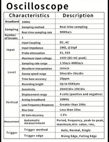 XEAST XE-702S – ručni 2-u-1 digitalni osciloskop + multimetar - 9999 na lalafo.rs — 9 XEAST XE-702S – ručni 2-u-1 digitalni osciloskop + multimetar - 9999 — 9