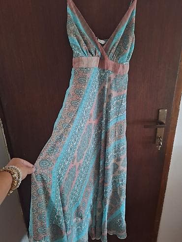 Haljina dugačka šarena satenska na lalafo.rs — 2 Haljina dugačka šarena satenska — 2